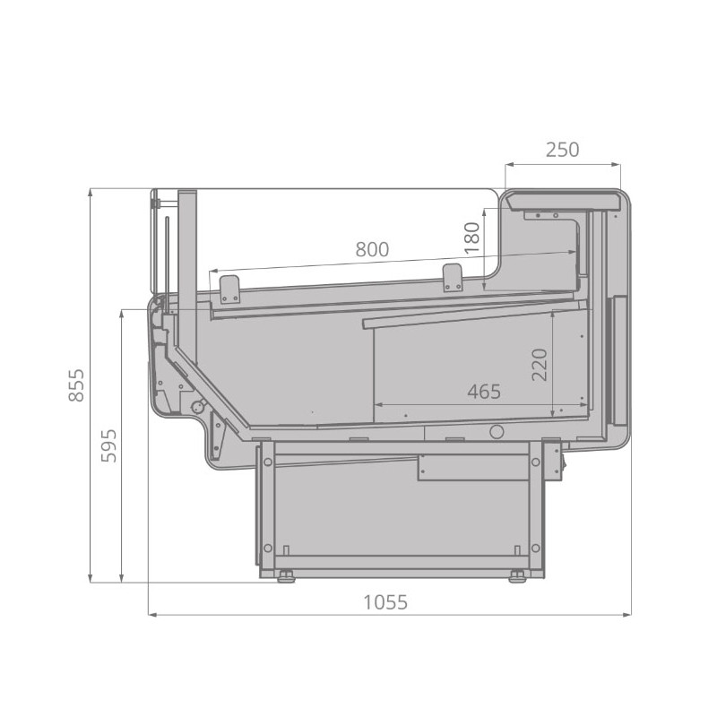 Витрина холодильная Brandford AURORA Slim SQ 320 вентилируемая SELF