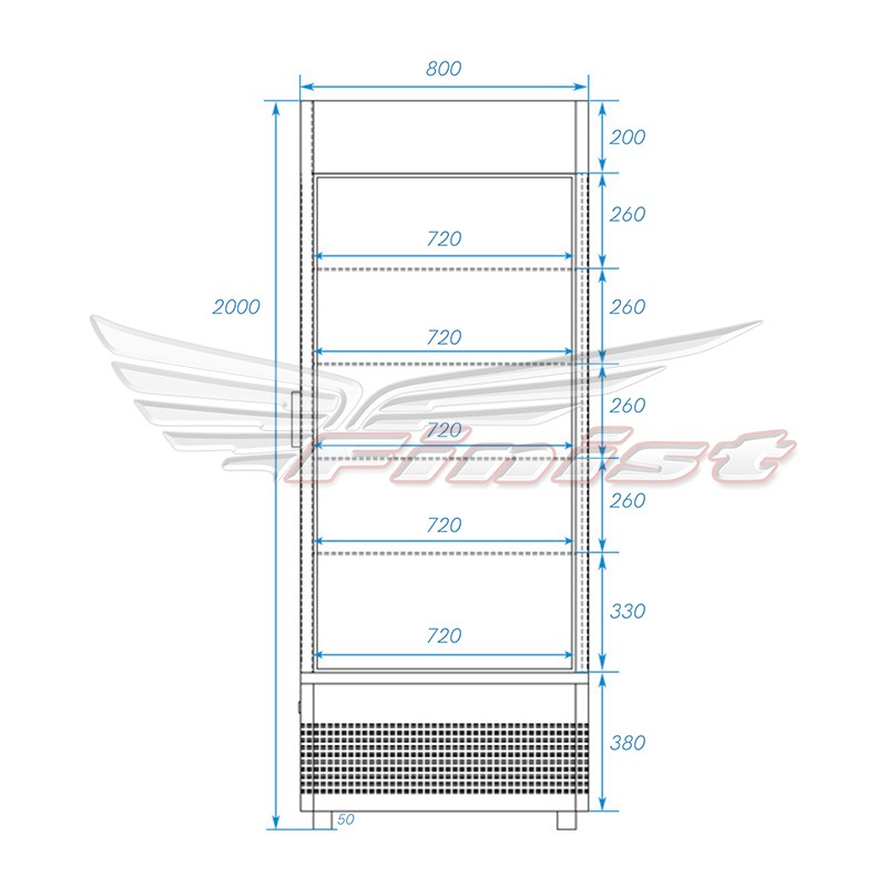 Вертикальная холодильная витрина FINIST POLINA P-5