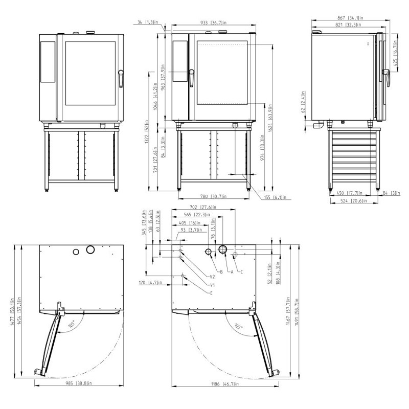 картинка Пароконвектомат Retigo O1011B VISION Plus