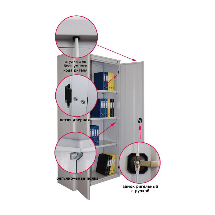 картинка Металлический шкаф архивный ALR-2010 1000x450x2000