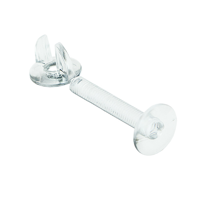 Винт и гайка пластиковый с ушками VIKING SCREW-37, цвет прозрачный EPG