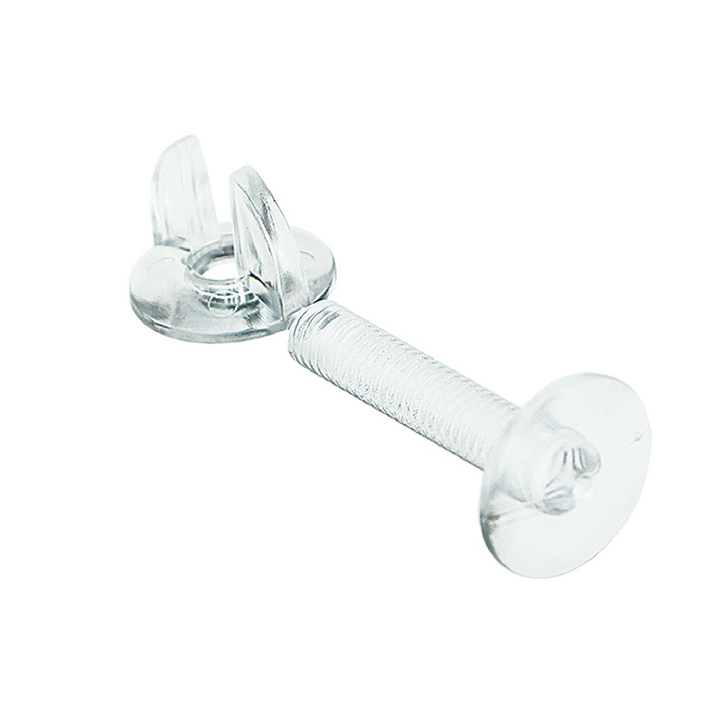 Винт и гайка пластиковый с ушками VIKING SCREW-25, цвет прозрачный EPG