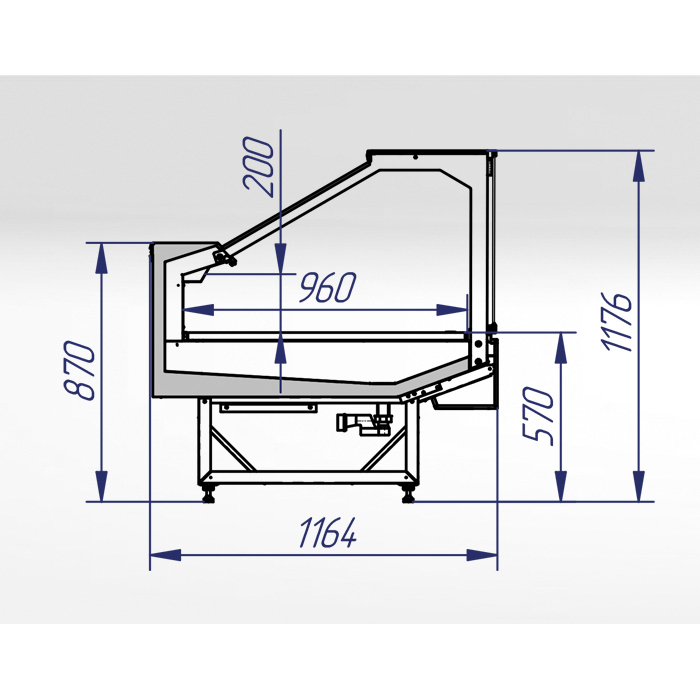 Прилавок холодильный Italfrigo Veneto Crystal ВПC 1250