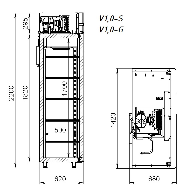 Шкаф холодильный ARKTO V 1.0-S