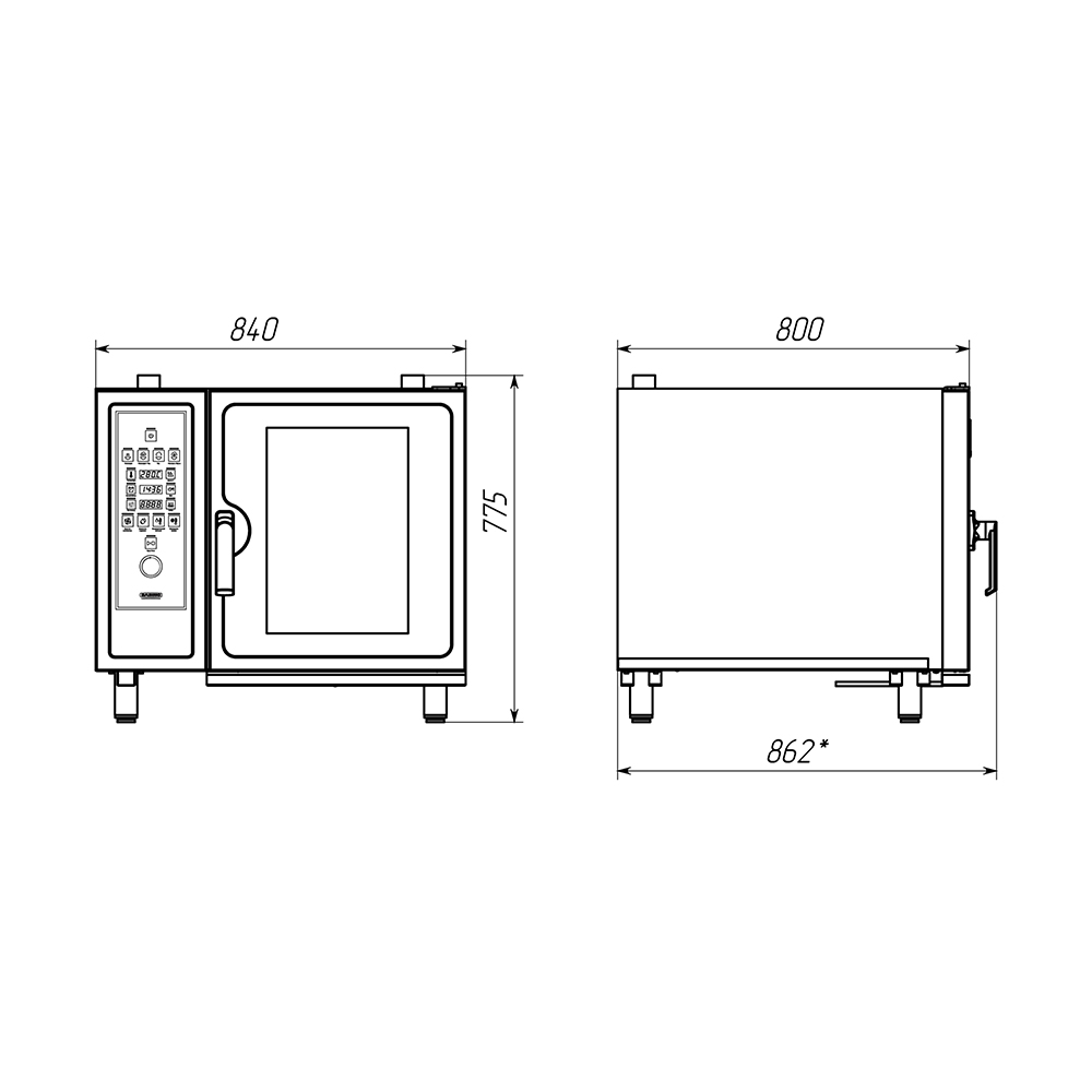 картинка Пароконвектомат Gabino Combi-611b