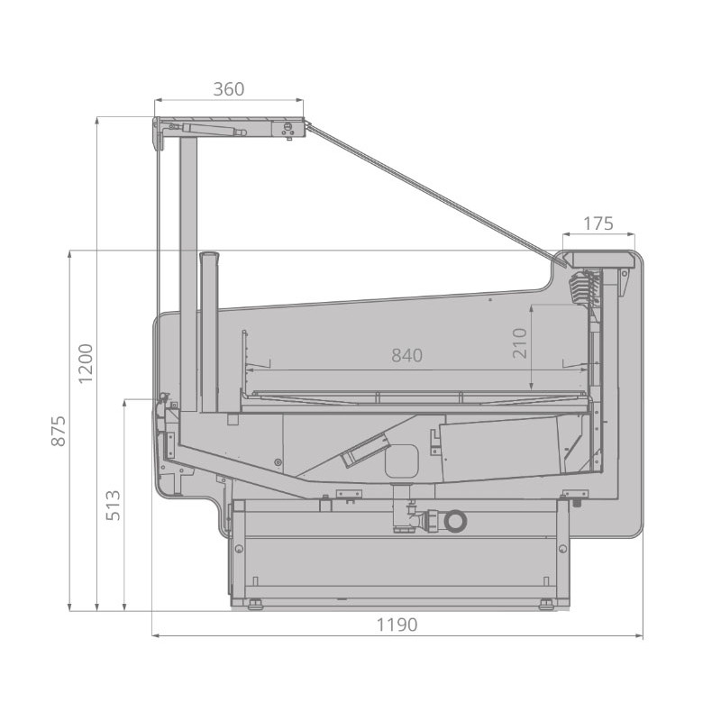 Витрина холодильная Brandford AURORA SQ 190 низкотемпературная