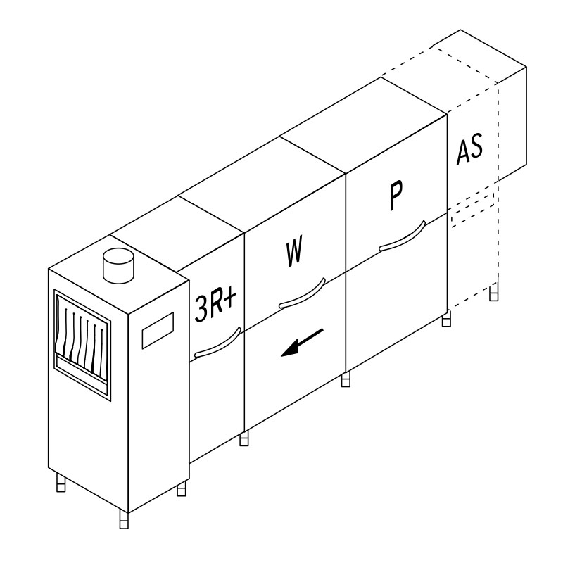 Машина посудомоечная конвейерная DIHR RX 330 AS
