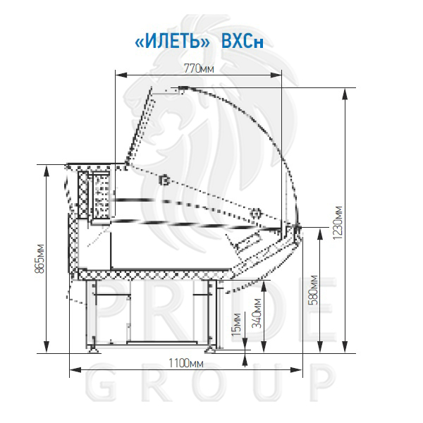 Витрина холодильная МХМ Илеть ВХСн-2,4