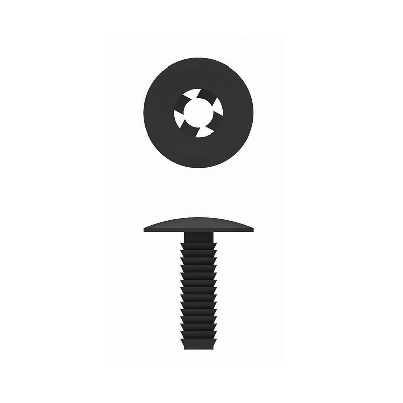 Винт-заклепка пластиковый QUICK LOCK-16, полипропилен, цвет черный EPG