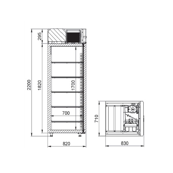 Шкаф холодильный ARKTO D0.7 Sc без канапе