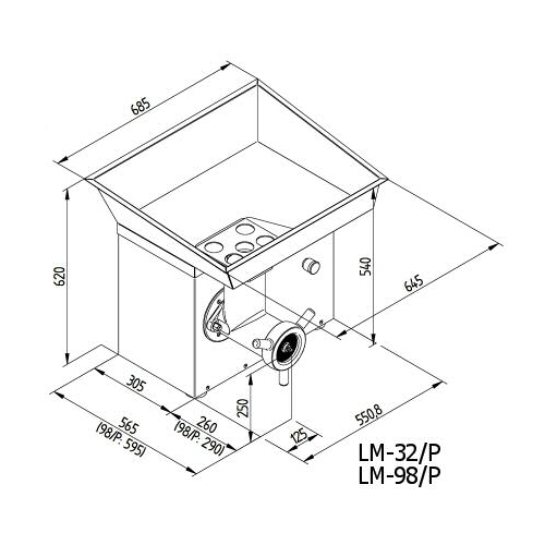 картинка Мясорубка KT LM-98/P Unger