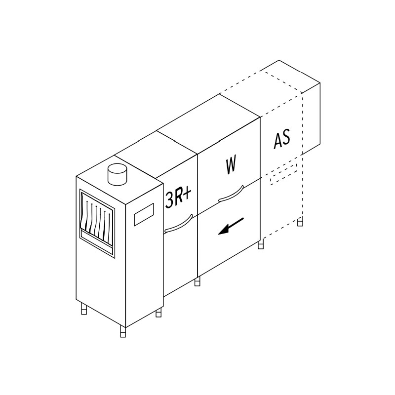 Машина посудомоечная конвейерная DIHR RX 250 AS