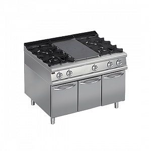 картинка Плита со сплошной поверхностью газовая 700 серии Apach Chef Line LRSTG127R4CS